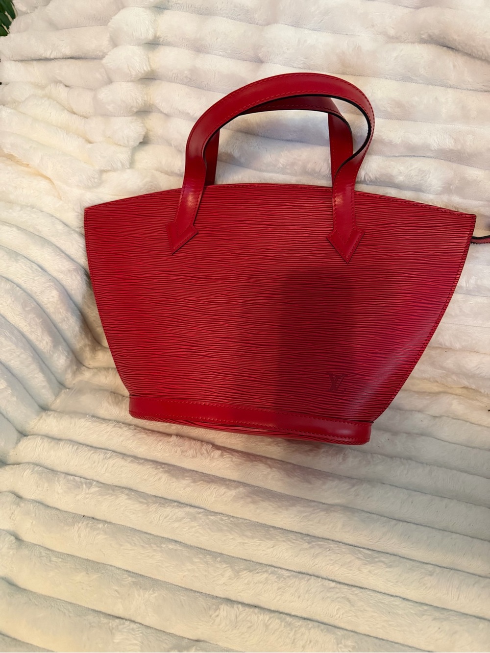 1994 Vintage Louis Vuitton Saint Jacques Handbag in Castillan Red Epi Leather